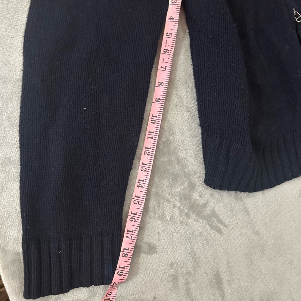 Vintage polo Ralph Lauren double zipper elbow patch cable knit  sweater - Picture 11 of 15
